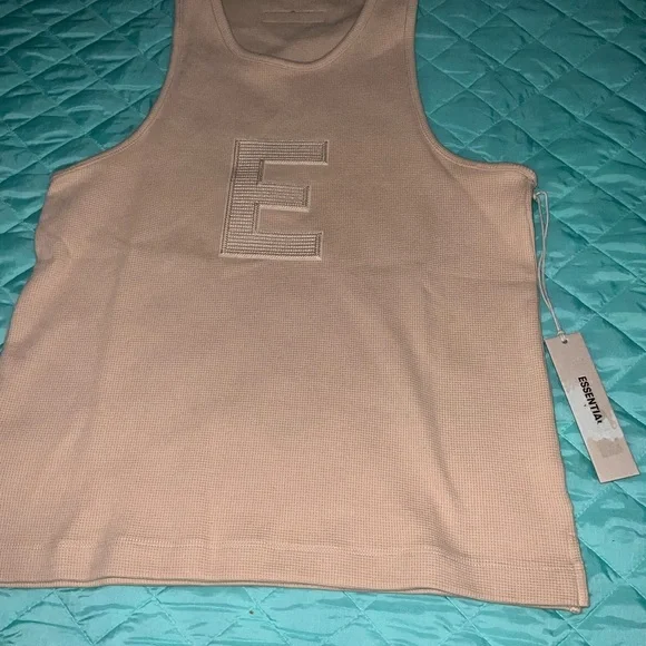Fear of God Essentials Waffle Tank Sand MEDIUM NWT balletcore street rare - Picture 2 of 10